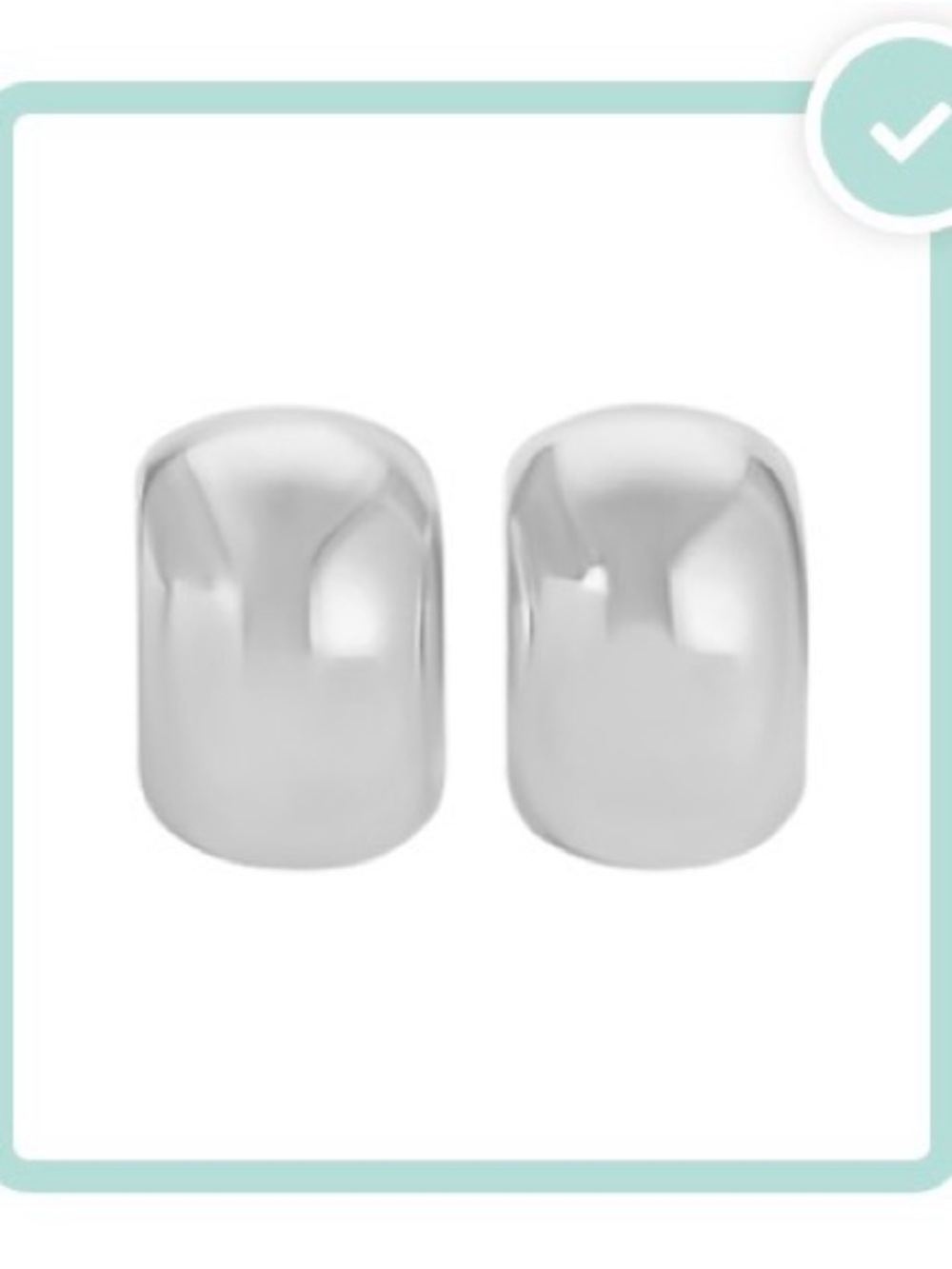 NEW *FFF* Heaven Mayhem Minimalist Silver Chunky Hoop Earrings